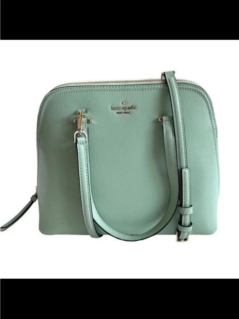 kate spade Mint Green Dome Satchel with Crossbody Strap